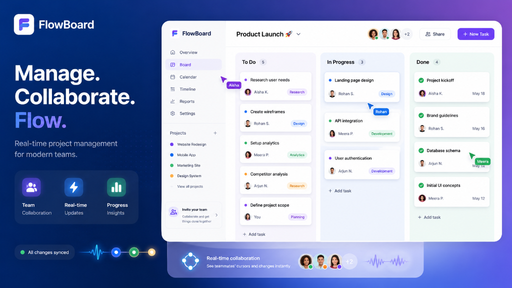 FlowBoard Multi-Tenant SaaS Interface